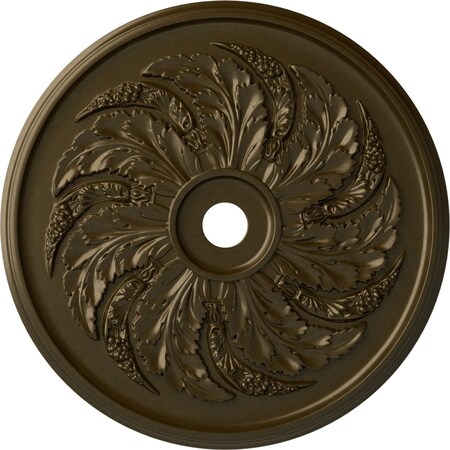 Ekena Millwork Sellek Ceiling Medallion (Fits Canopies up to 9"), Hand-Painted Brass, 42 1/8"OD x 1 7/8"P CM42SKBRS
